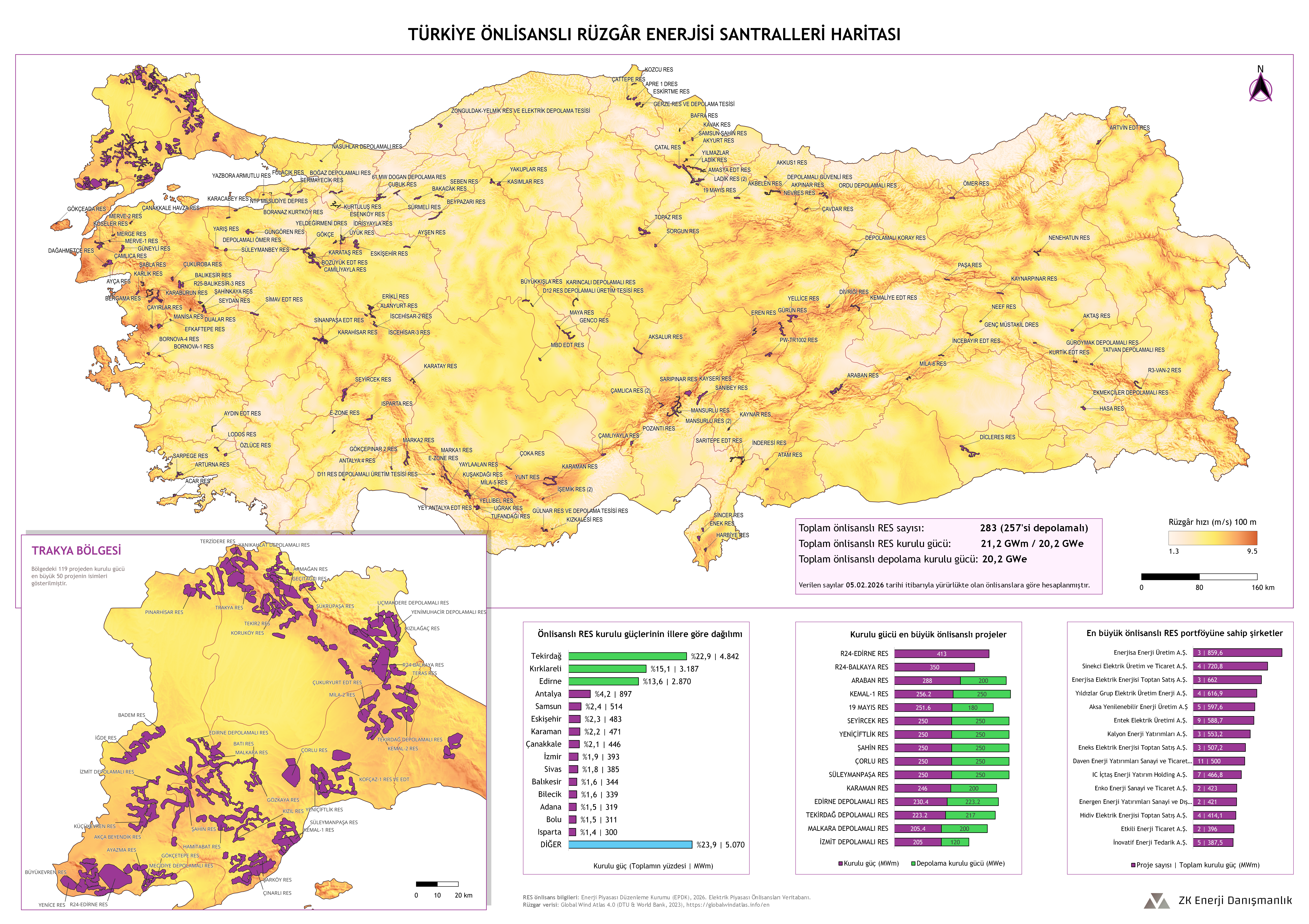Türkiye Önlisanslı RES Haritası